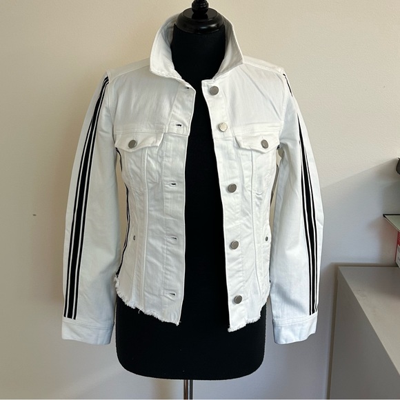 Liverpool Women's “Jackie Jacket” White with Black Stripe , Size XS - Picture 3 of 13